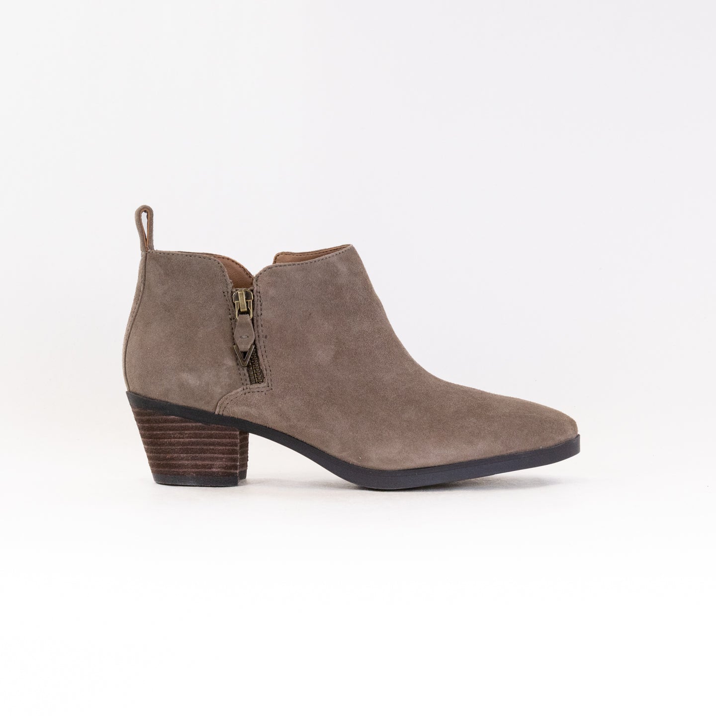 Vionic Women's Fashionable Cecily Ankle Booties in Stone Suede Color