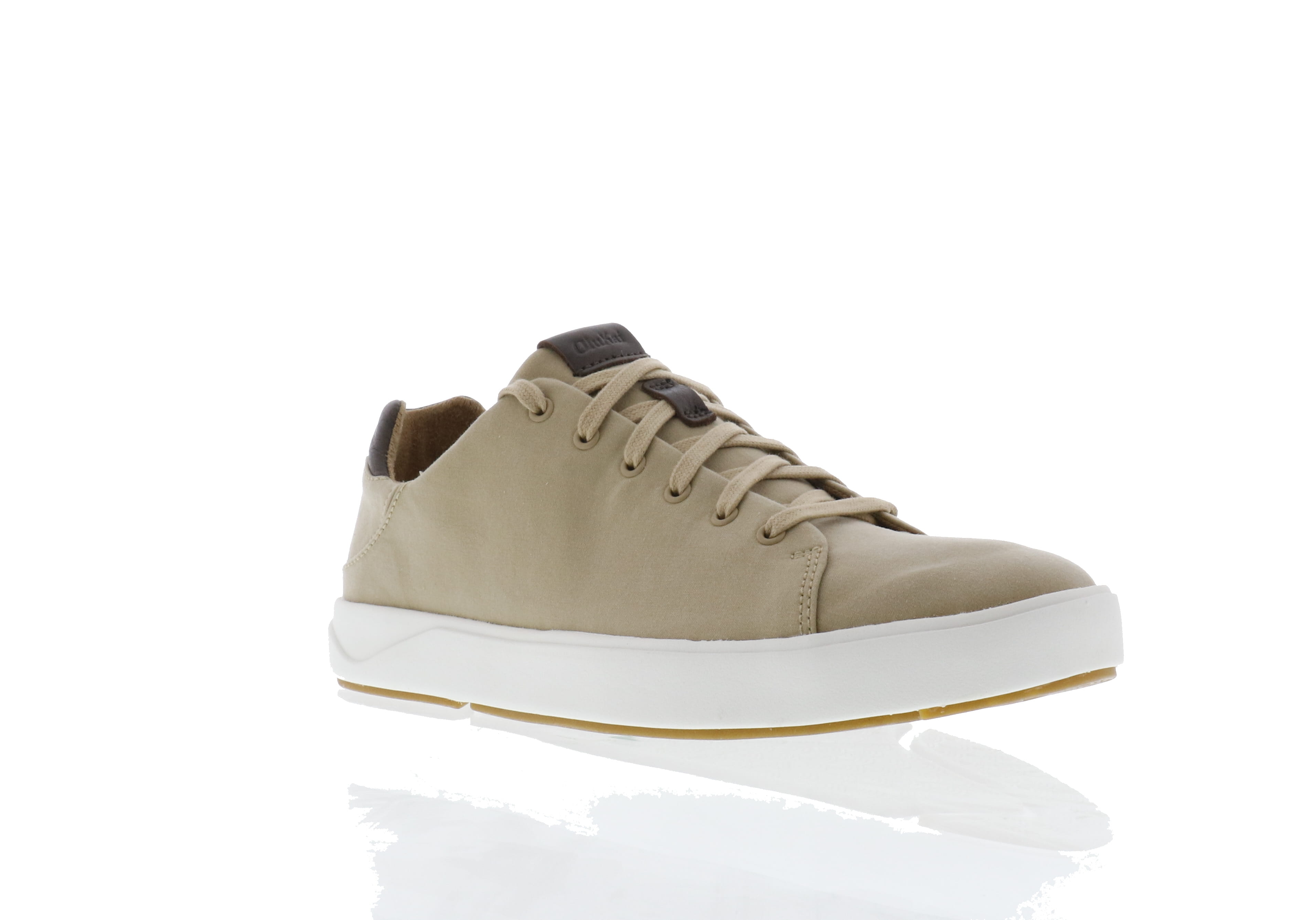Olukai Men's Lae‘ahi Lī Canvas Sneakers in Khaki for All - Weather