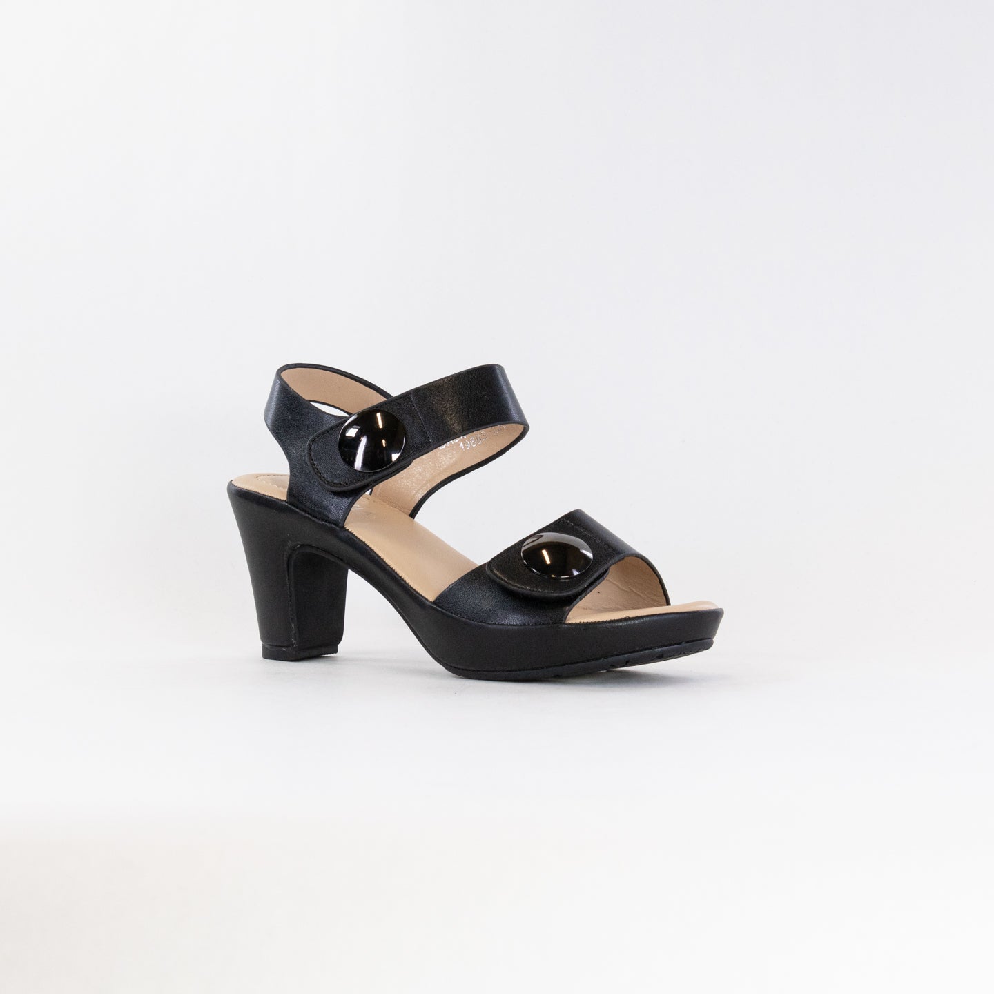 Stylish Spring Step Dade Women's Black Quarter Strap Sandals