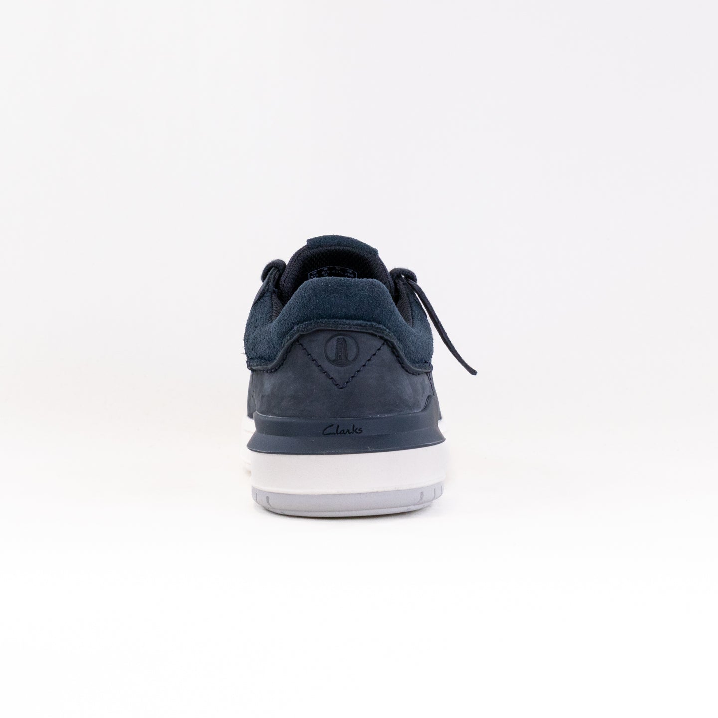Men's Navy Nubuck Clarks Courtlite 2 Run Retro Comfortable Sneakers