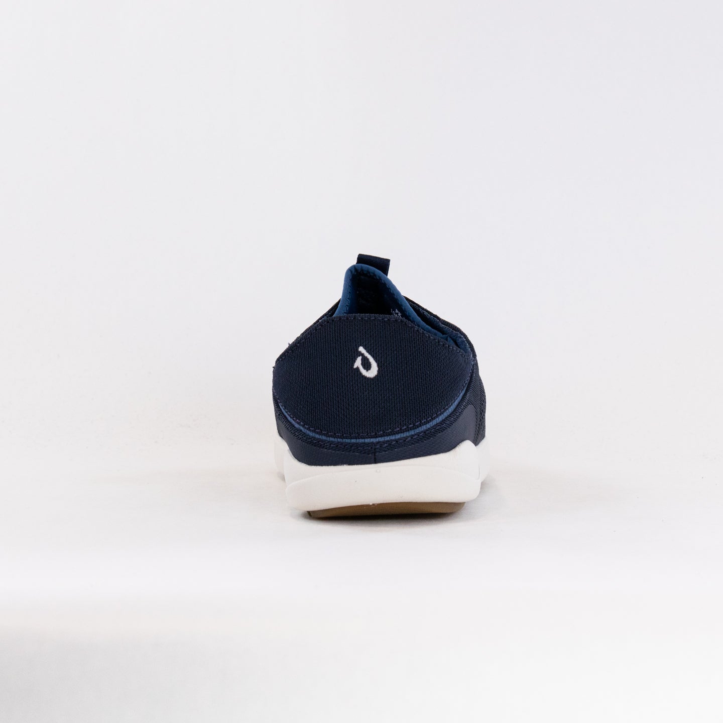 OluKai Men's Moku Pae Casual Boat Shoes in Trench Blue and Off-White Color Scheme