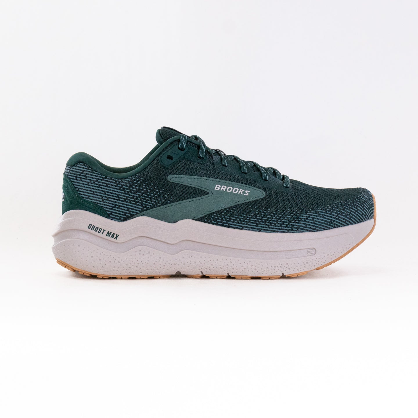Men's Brooks Ghost Max 2 Road-Running Shoes in Pine Grove/North Atlantic/Grey