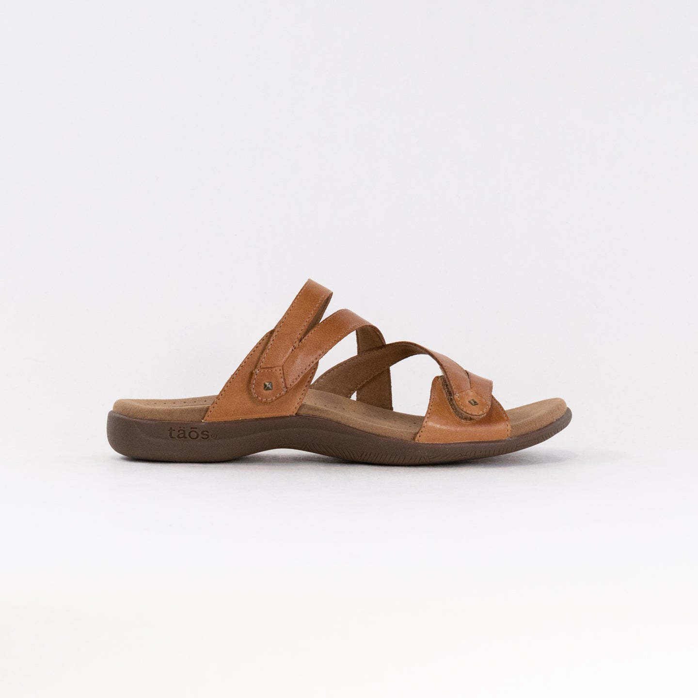 Women's Taos Caramel Double U Slide Sandals - Premium Comfort