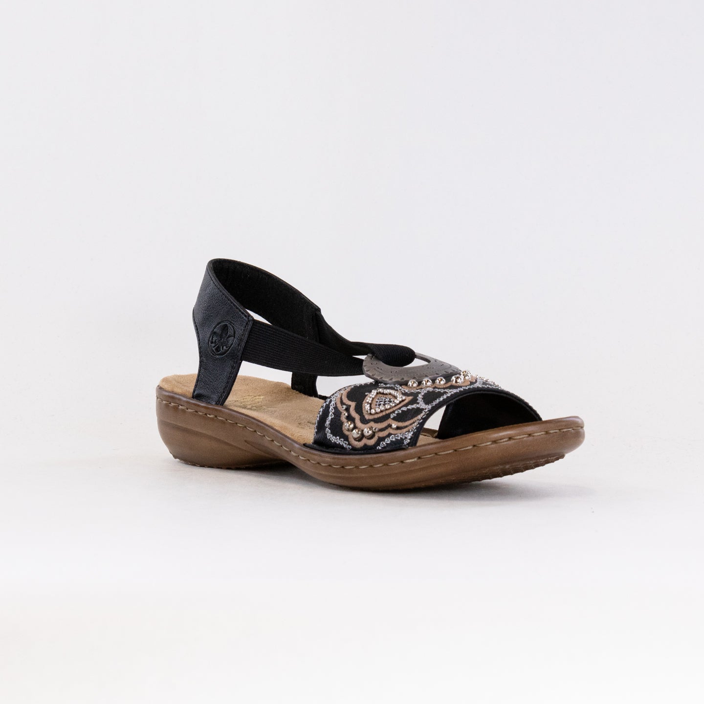 Women's Rieker Regina Black Fashionable Sling-Back Sandal