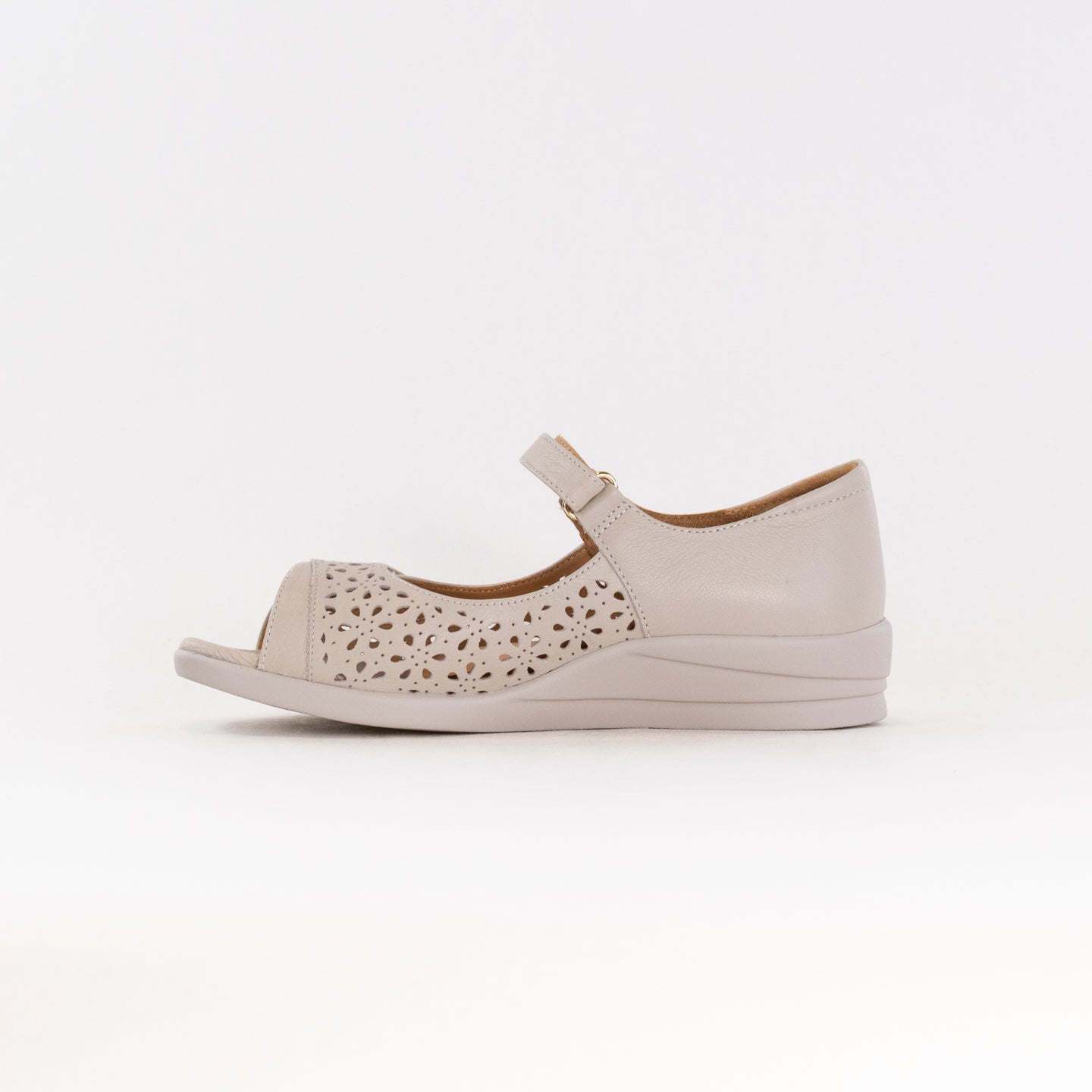 Ziera Women's Almond Daffodil Comfortable Leather Sandals