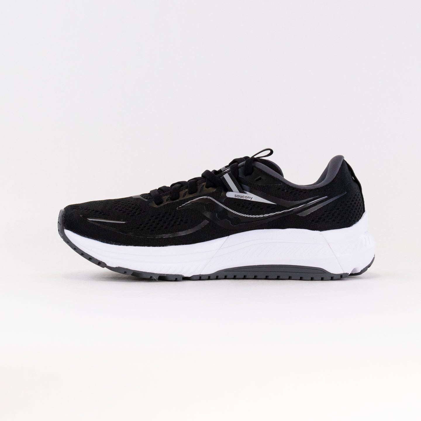 Women's Saucony Omni 21 Running Shoes - Classic Black/White