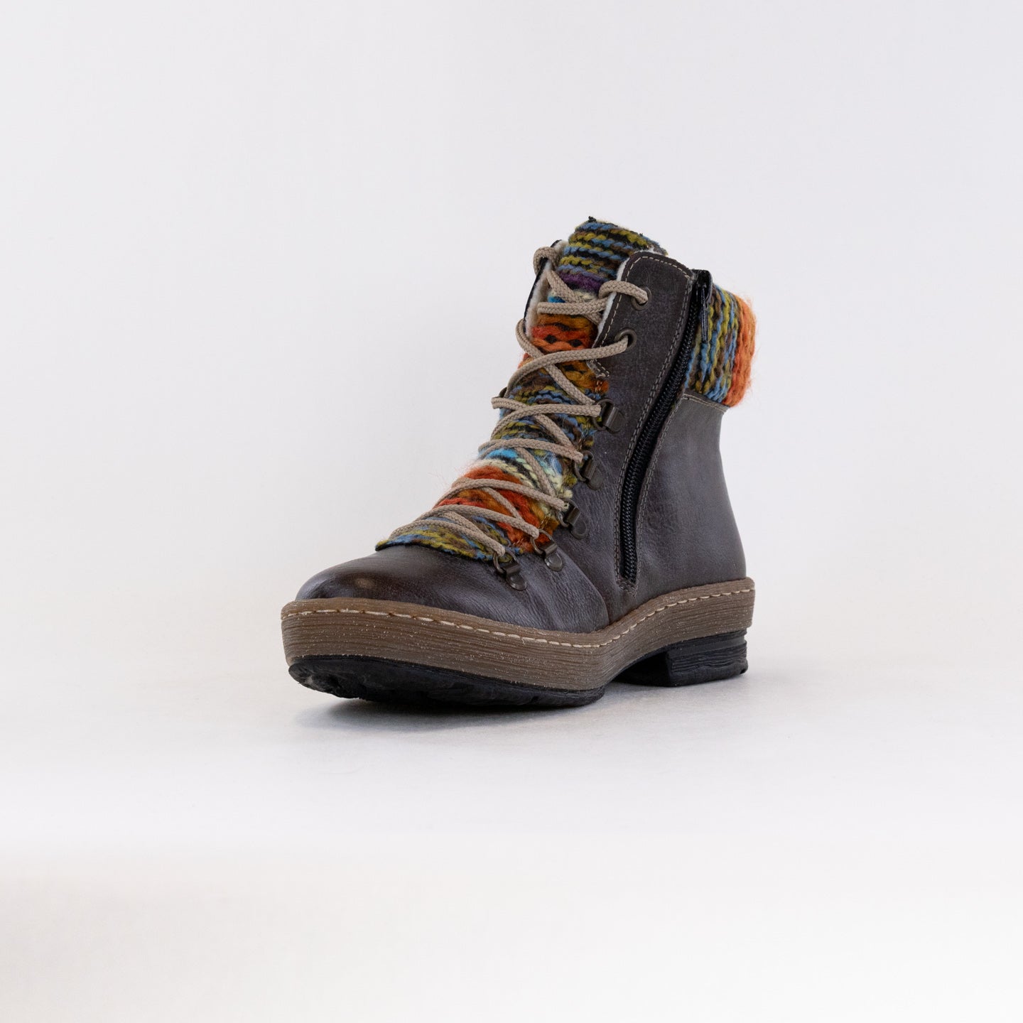 Rieker Z6743 Felicitas Women's Basalt/Orange Multi Comfort Boots