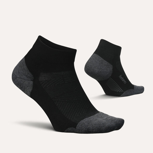 Feetures Black Elite Max Cushion Low Cut Socks - Ideal for All-Day Comfort