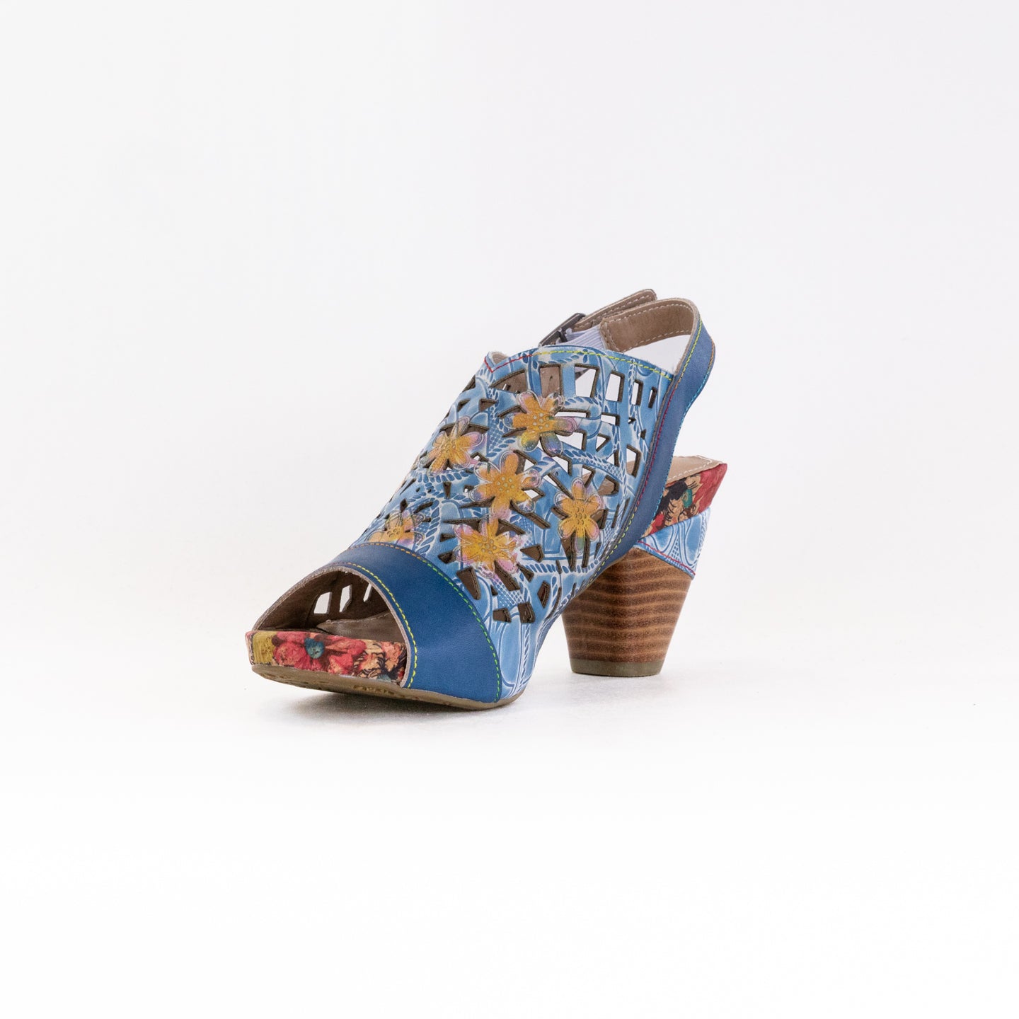 Spring Step L'Artiste Women's Fashionable Eclipsing Sandals in Blue Multi