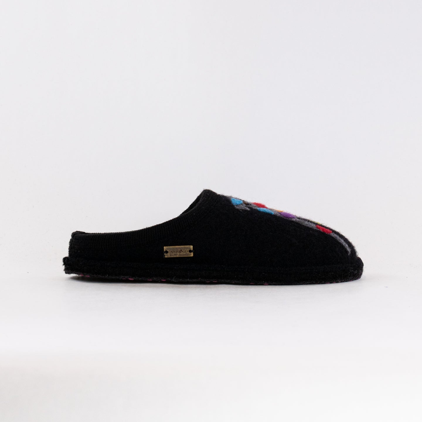 Black Women's Haflinger Whimsical Jack Slippers