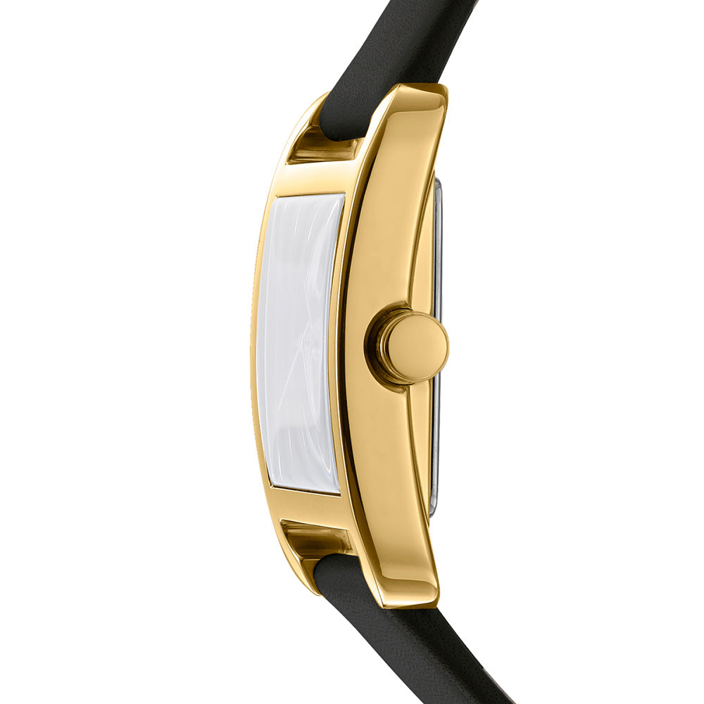 DKNY City Maxi Gold Square Case Leather Strap Watch DK1L001L0025