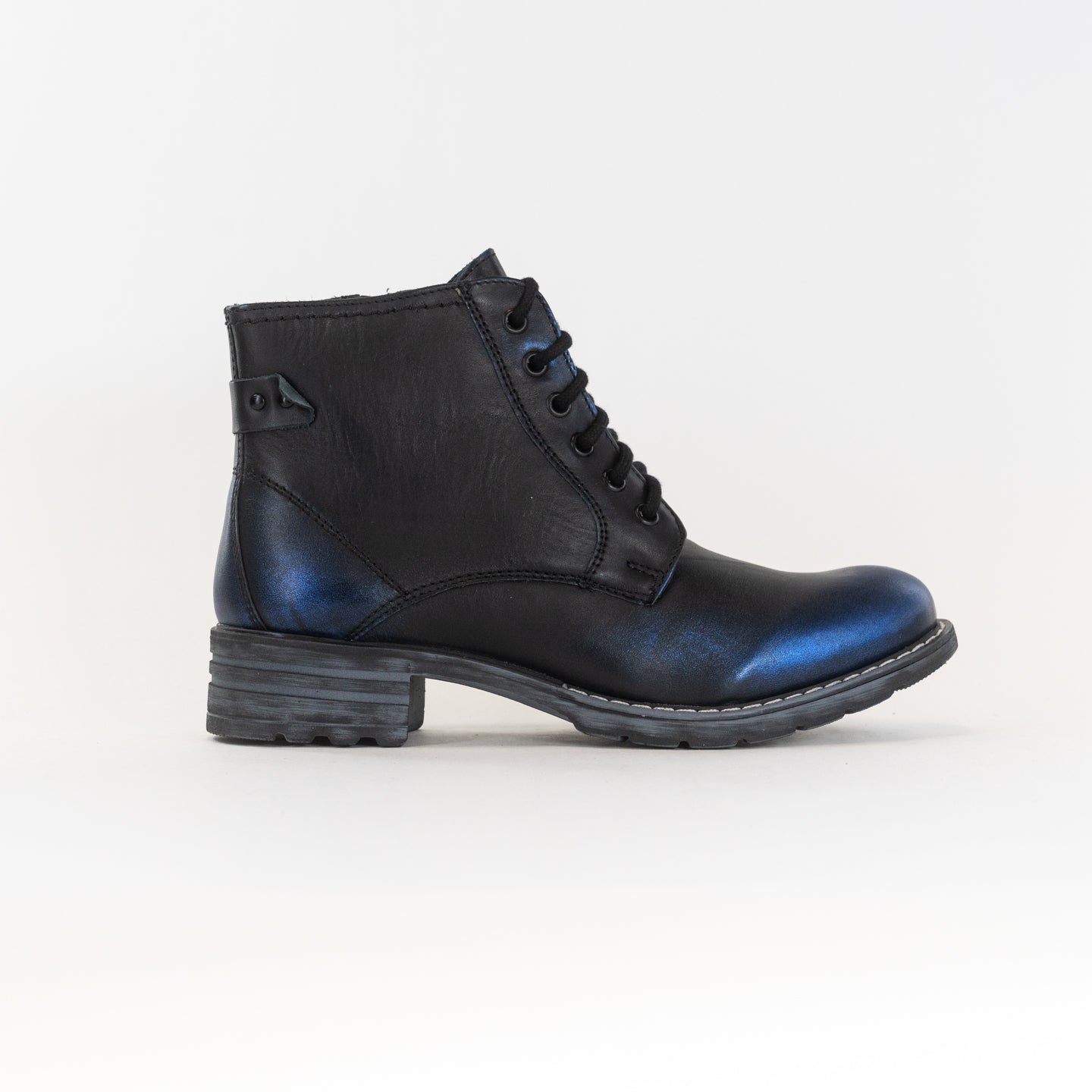 Navy Metallic V-Italia Piper Women's Ankle Booties - Comfortable for Long Walks