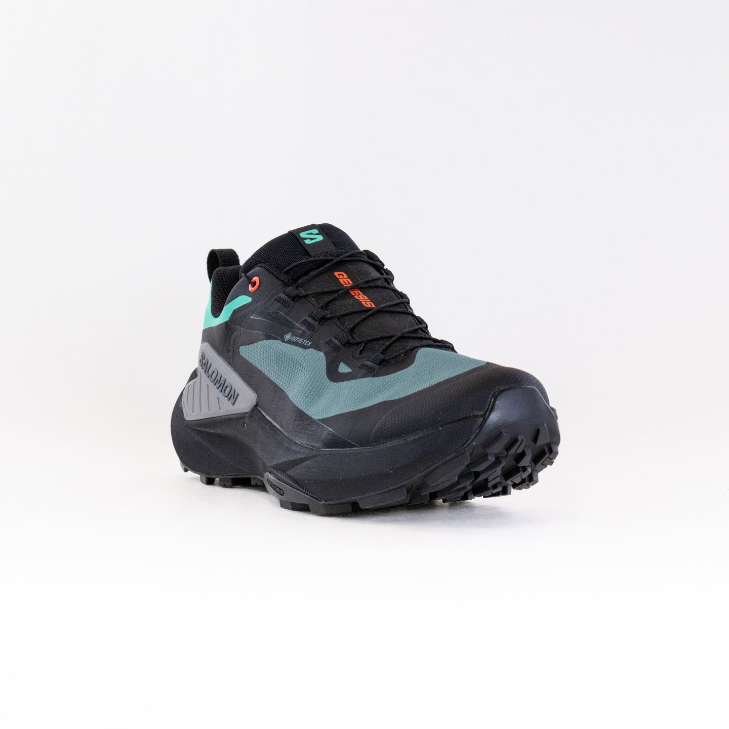 Men's SALOMON Genesis GTX Running Shoes - Atlantic/Black/Sharkskin