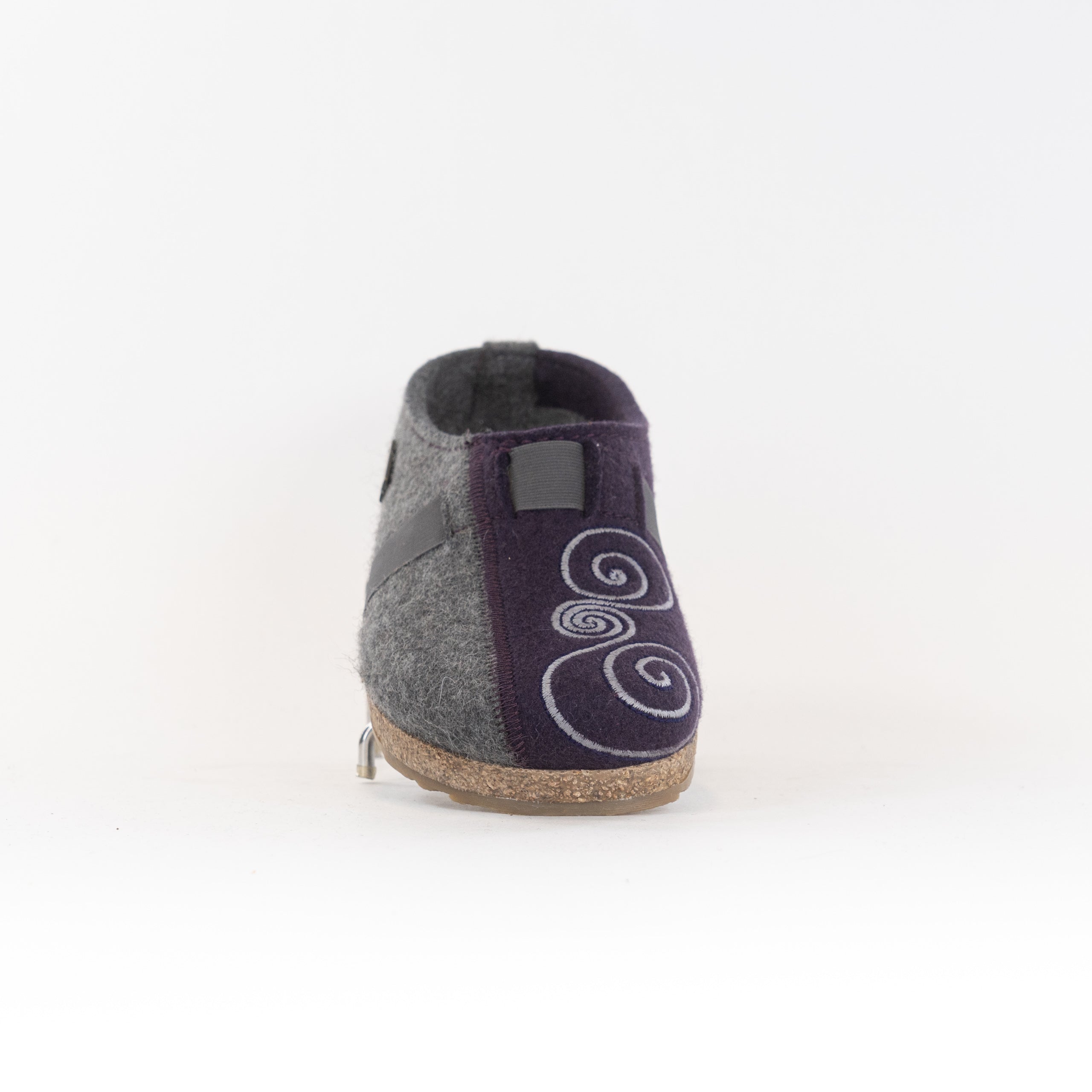 Women's Haflinger Magic Clogs in Stylish Grey and Eggplant Colors