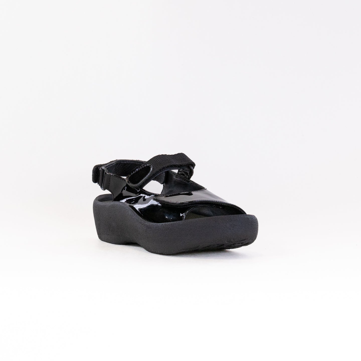 Wolky Women's Black Patent Jewel Sandals - Comfortable and Stylish