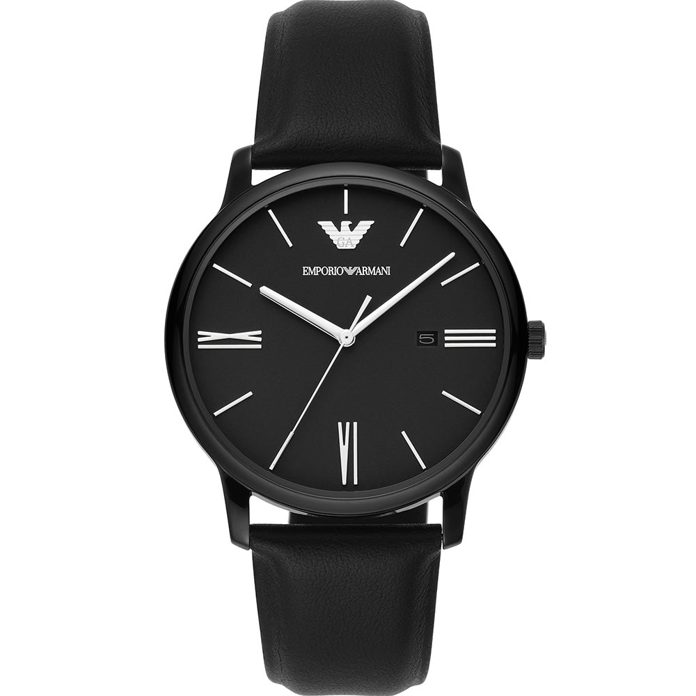 Emporio Armani AR11573 Stylish Minimalist Men's Leather Wristwatch