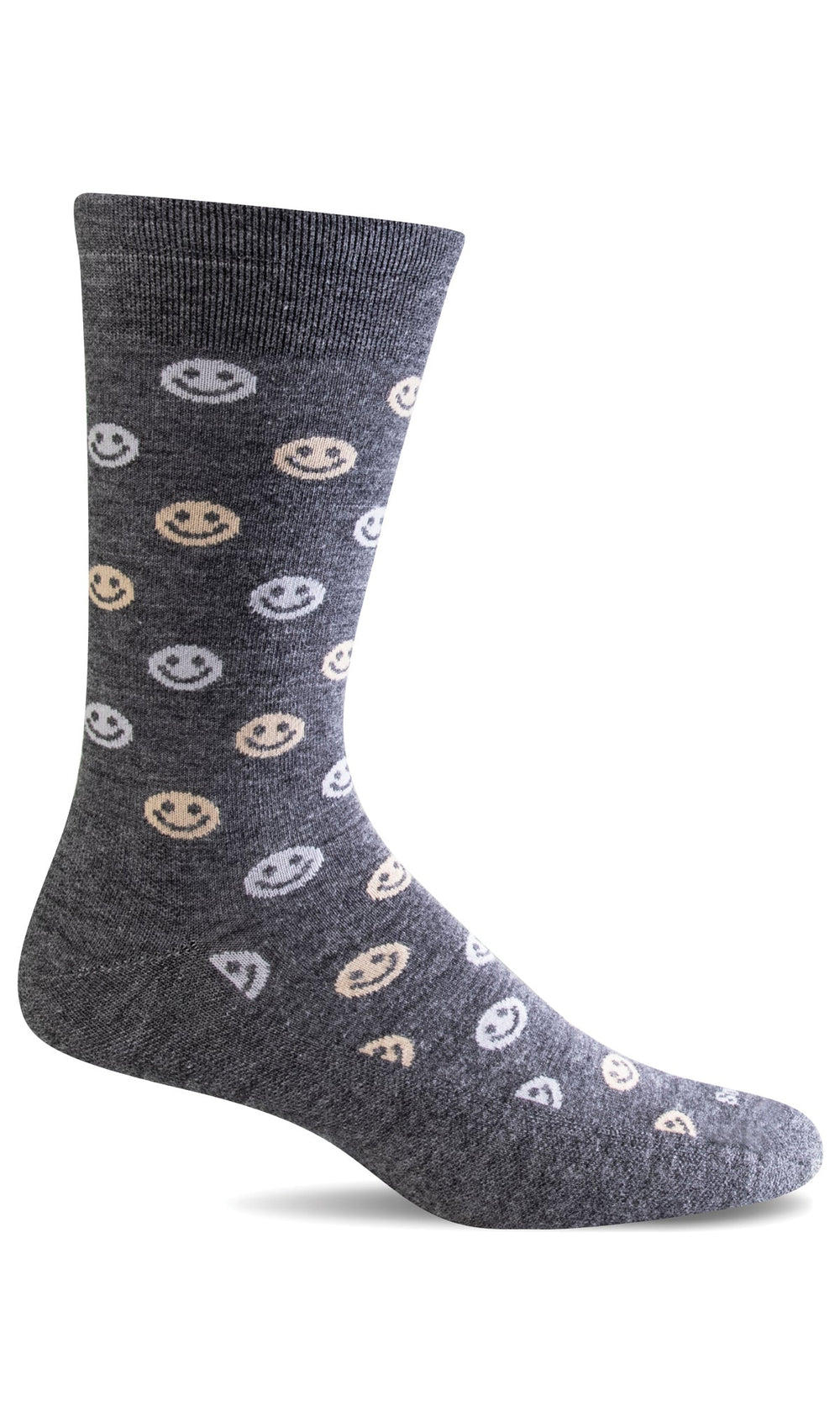 Sockwell Happy Men's Essential Comfort Socks in Charcoal Shade