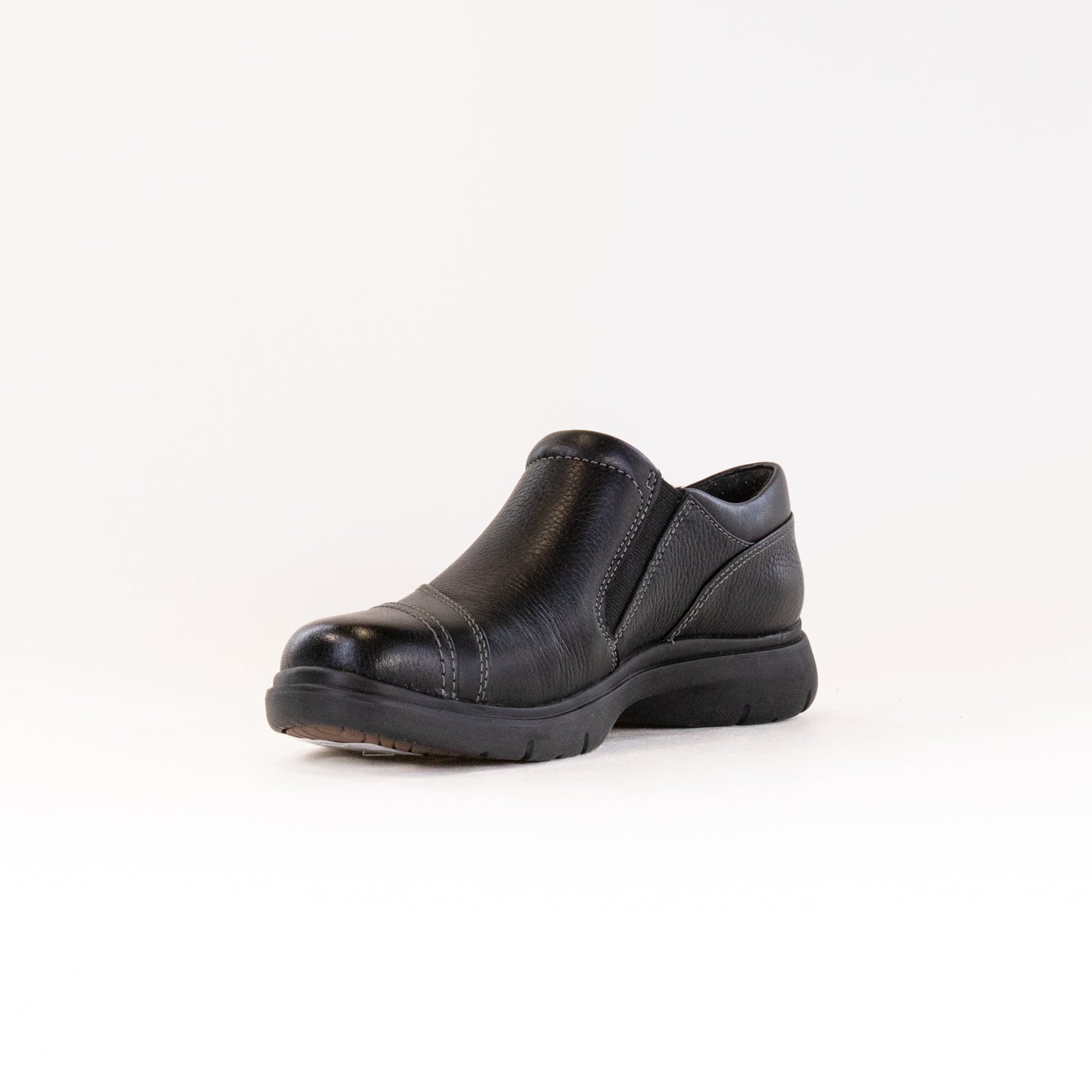 Clarks Women's Certina Pure - Stylish Black Leather Casual Shoes