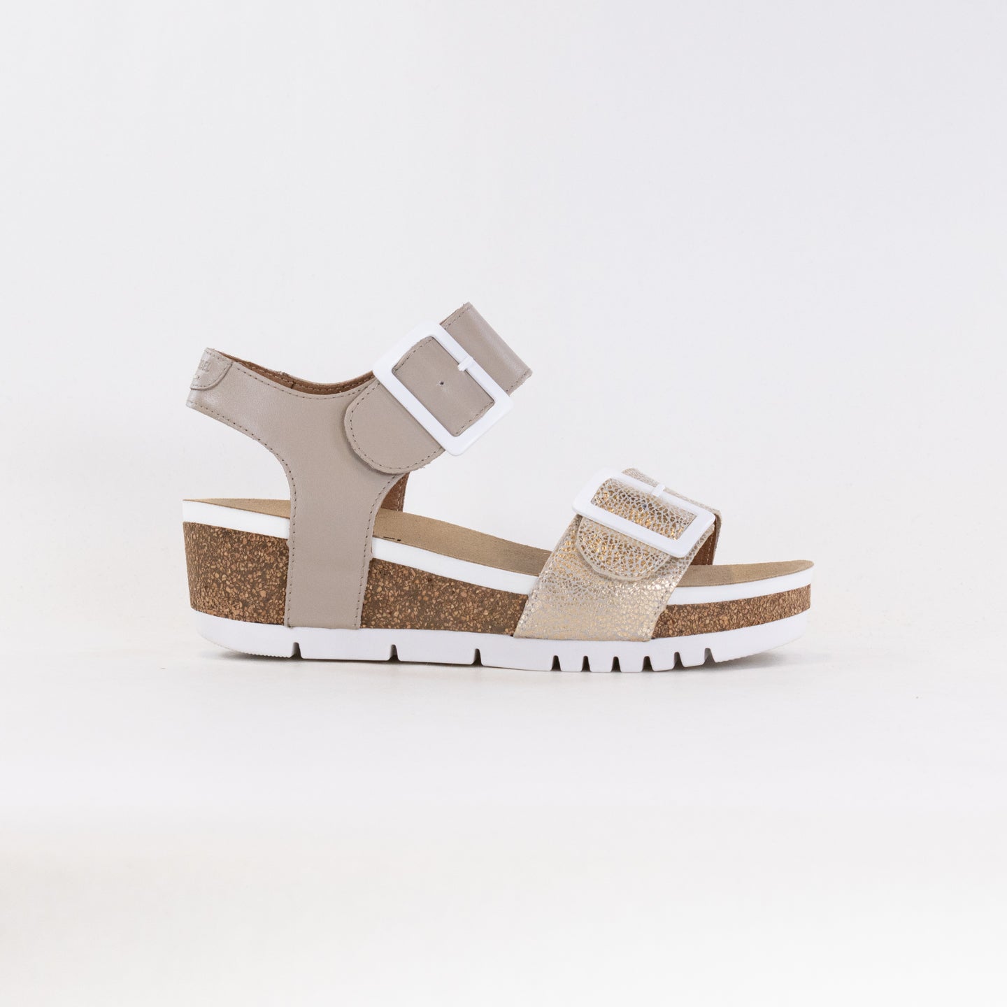 Josef Seibel Women's Quinn 02 Lightweight Creme Wedge Sandals