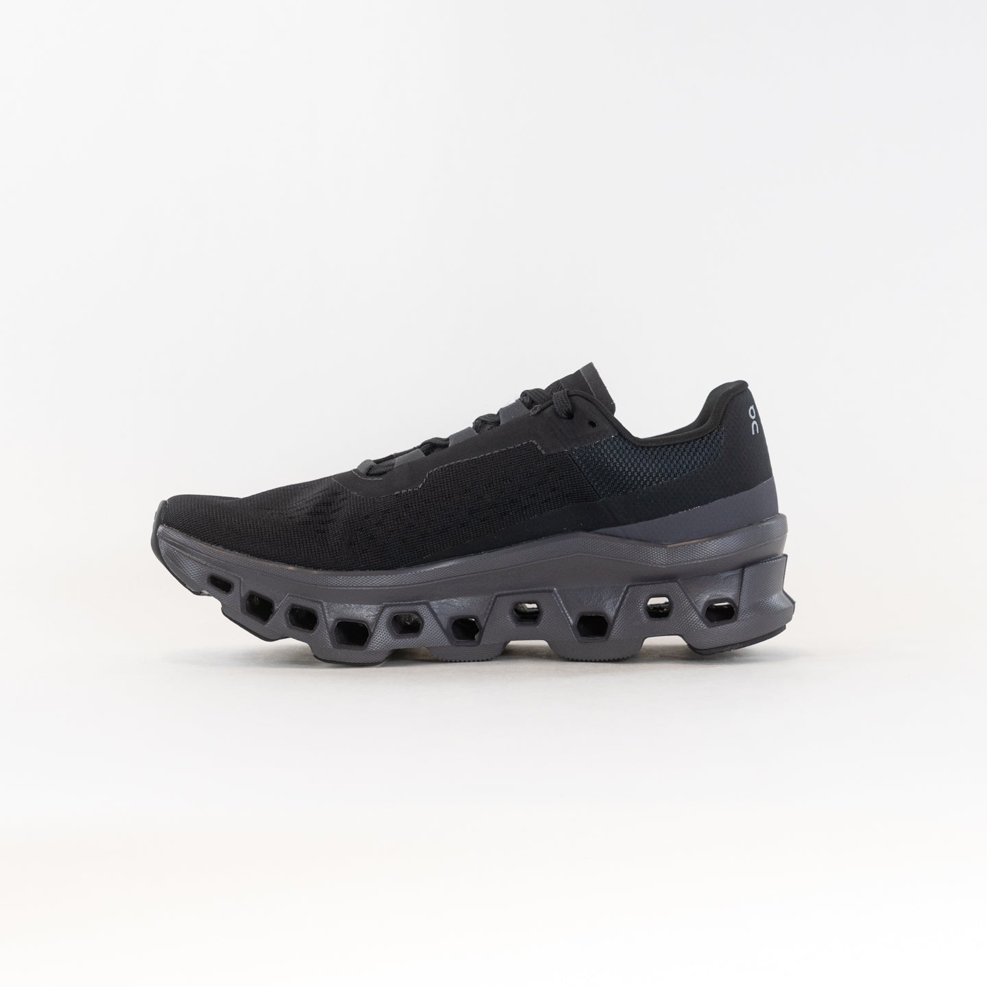 Women's On Cloudmonster Running Shoes - Black/Magnet Color