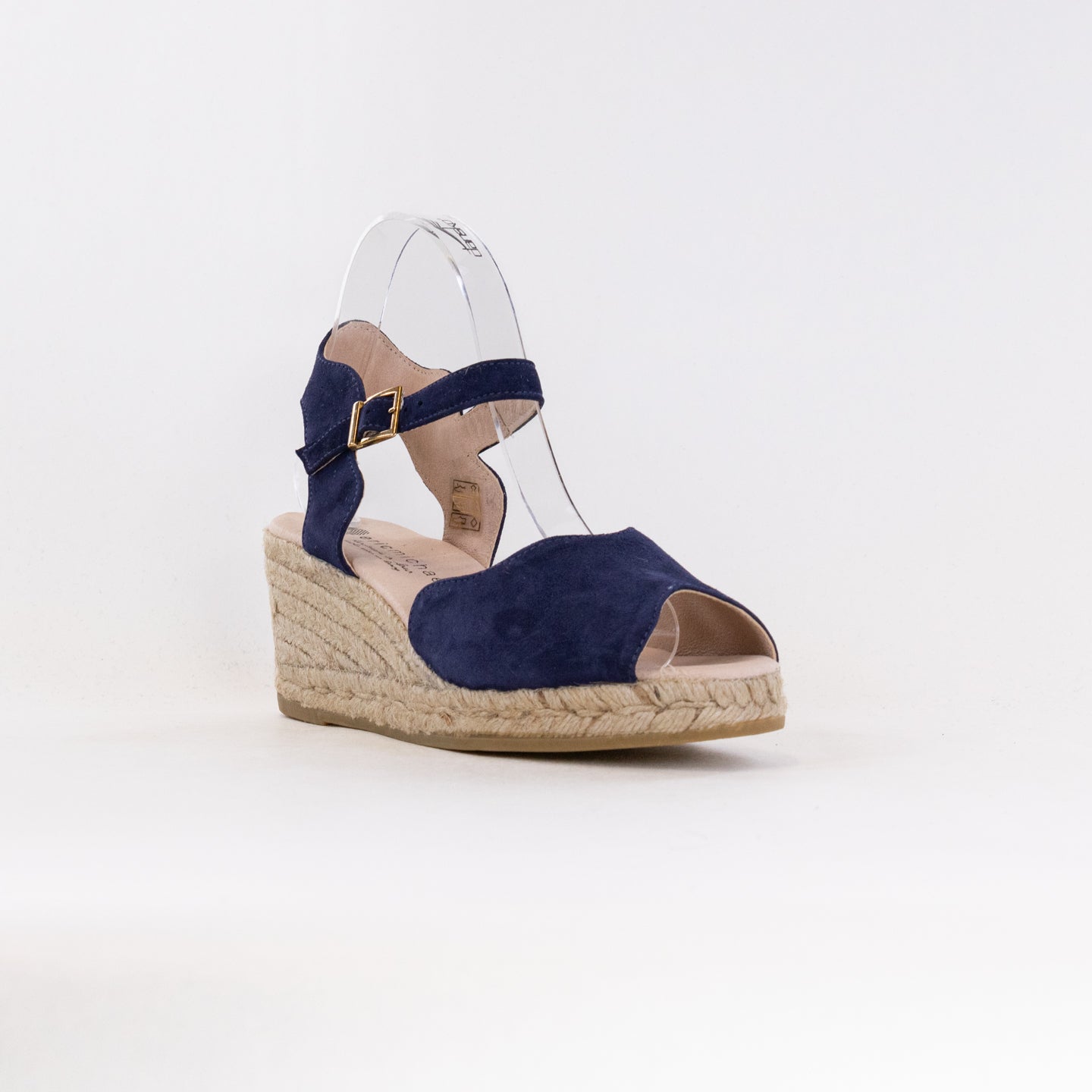 Navy Suede Women's Eric Michael Roundy Stylish Wedge Sandals