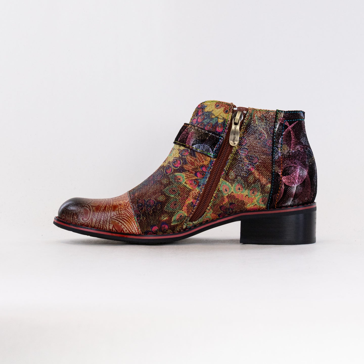 Spring Step Women's Camel Multi Georgiana-SCOPE Stylish Booties