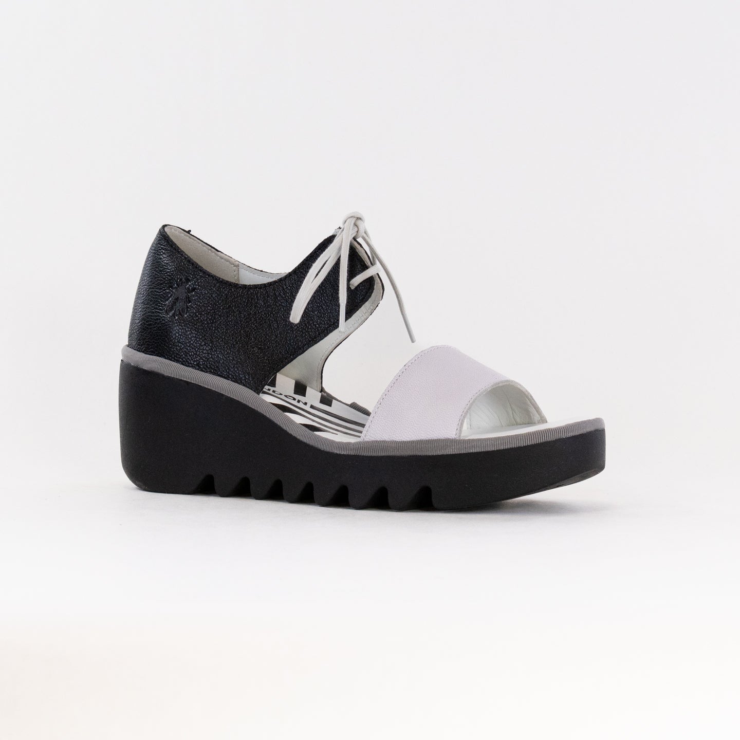 Women's FLY London Crossover BILU465FLY Sandals in Elegant White and Classic Black
