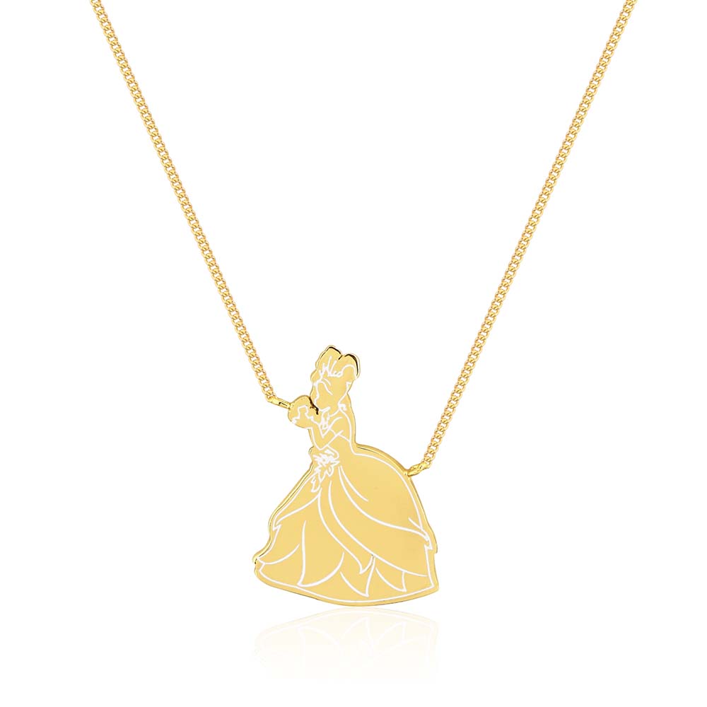 40cm Chain Disney Princess And The Frog Gold - Plated Tiana Elegant Pendant