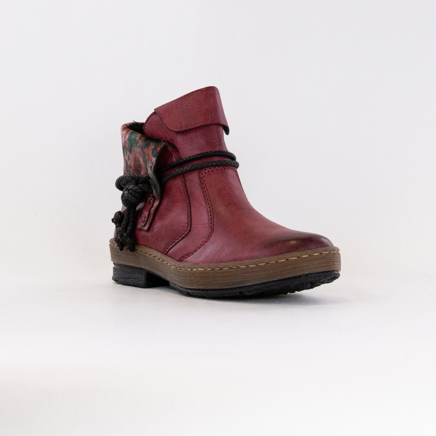 Stylish Red Women's Rieker Z6771 Casual Ankle Boots
