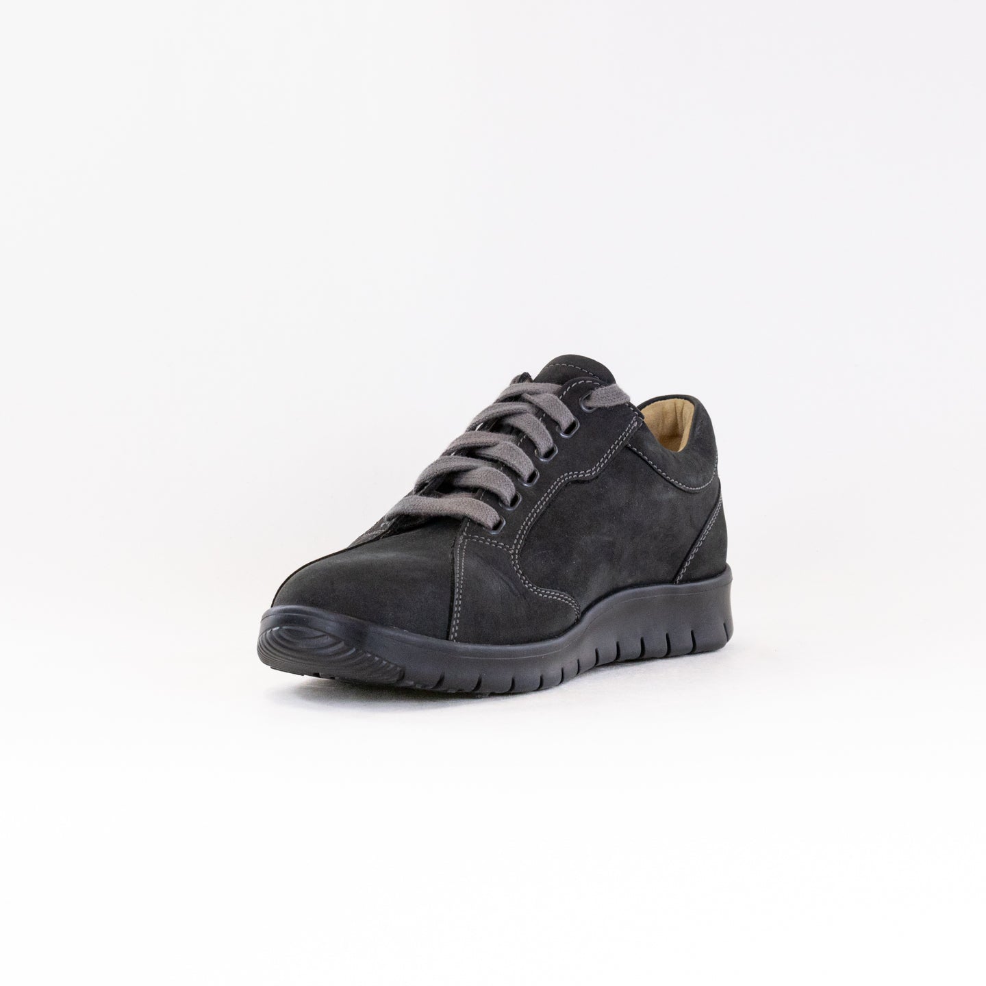 Men's Finn Comfort Chennai Black Leather Lace - Up Shoes