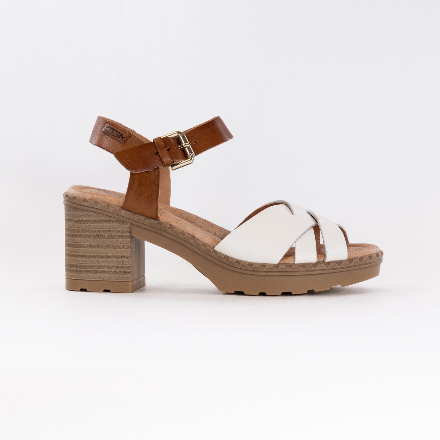 Pikolinos Women's Canarias W8W-1778 Mid Heel Sandals in Nata
