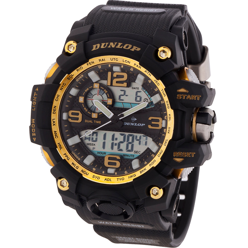 Dunlop DUN285G17: A Robust and Sporty Dual - Time Watch