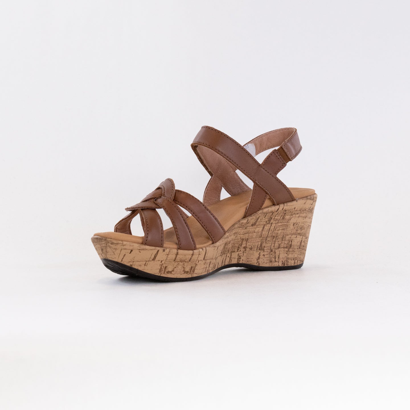 Naot Women's Tropical Strappy Wedge Sandals in Caramel Color