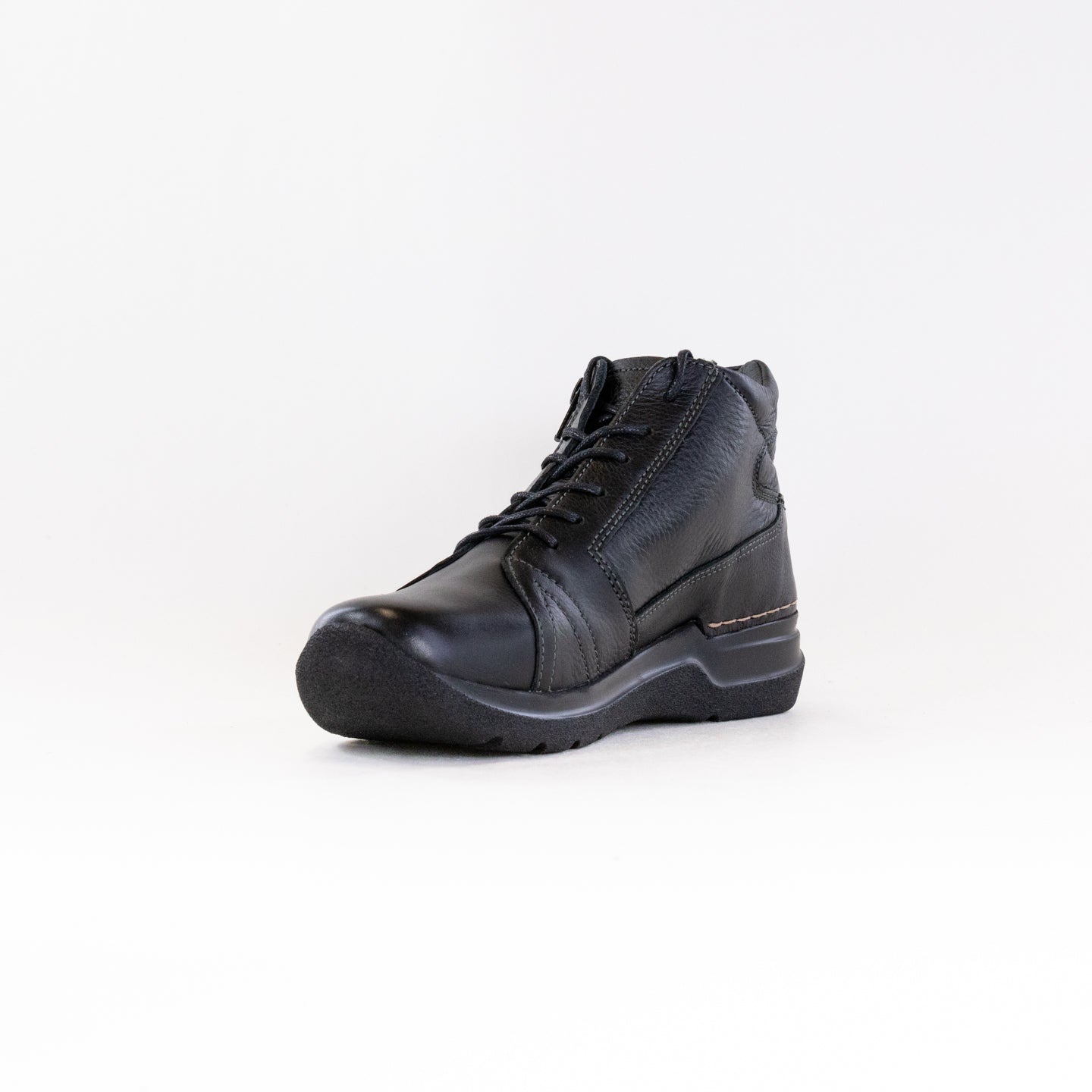 Wolky Women's Ankle-High Lace-Up Shoes - Black Forest Premium Leather