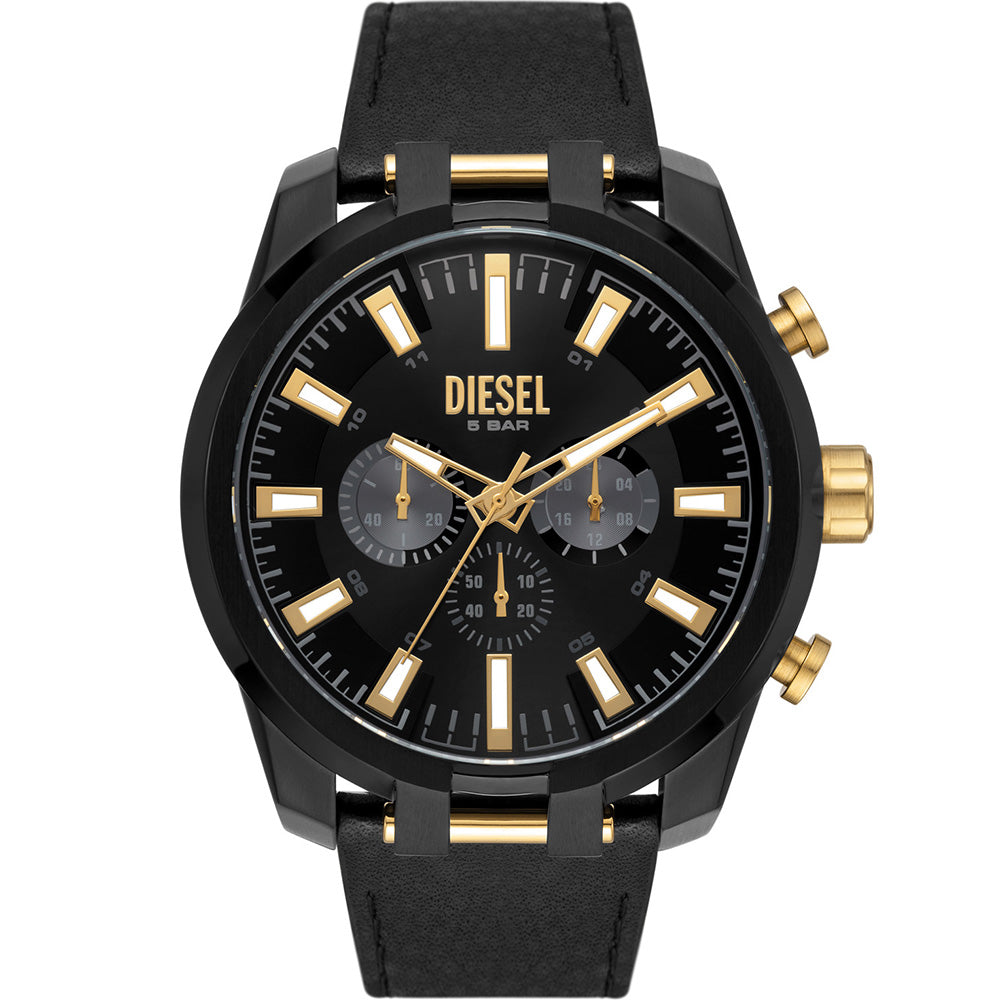 Diesel Men's DZ4610 Split Design Black Silicone Wristwatch