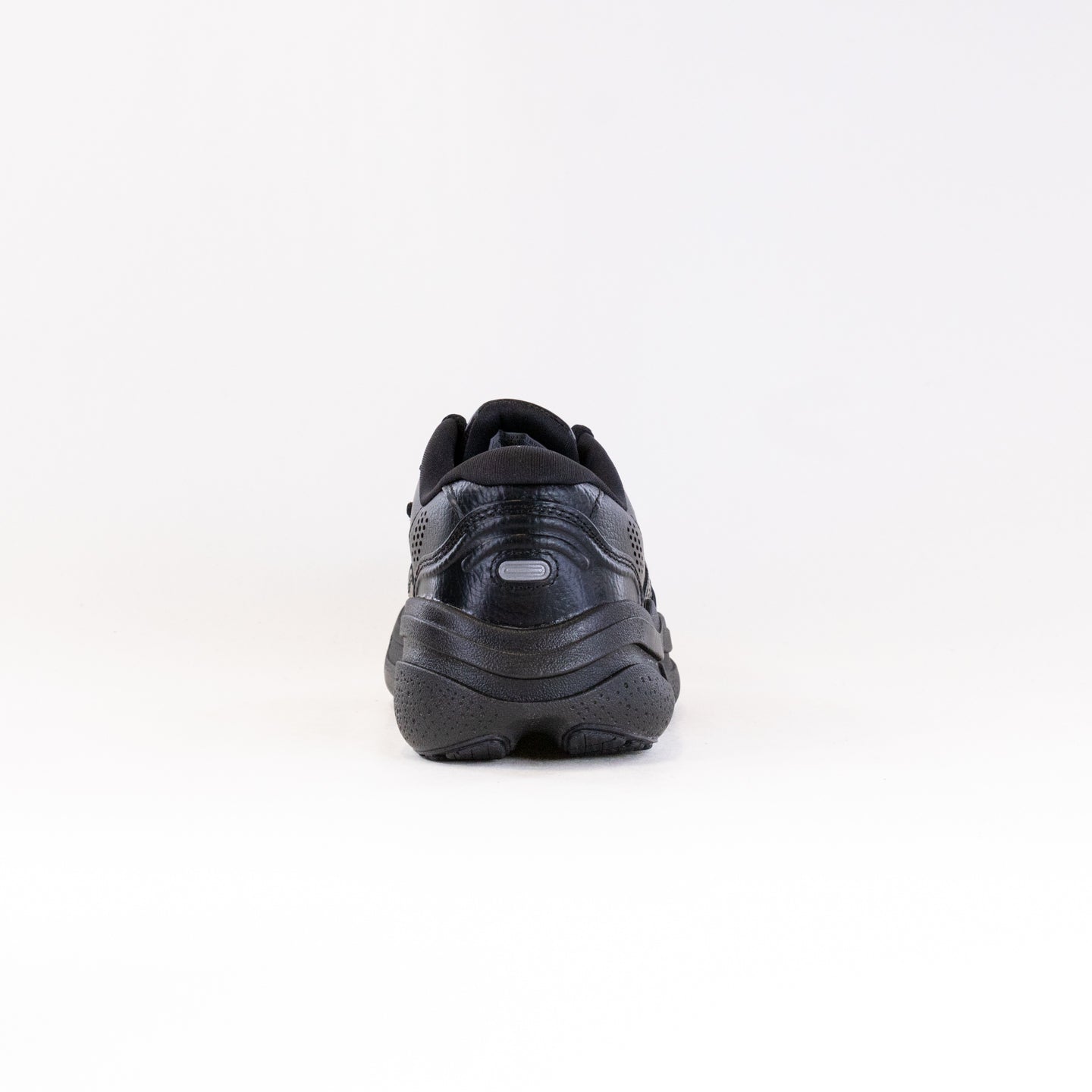 Men's Premium Brooks Ghost Max Leather Running Shoes - Classic Black/Black Color Scheme
