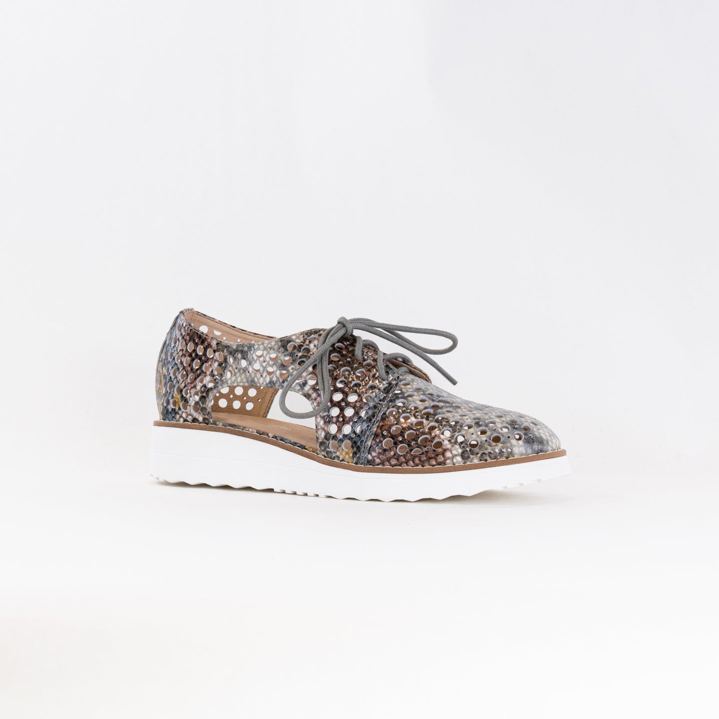 Women's Pink Multi Django And Juliette Onstage Shoes with White Sole Python Design