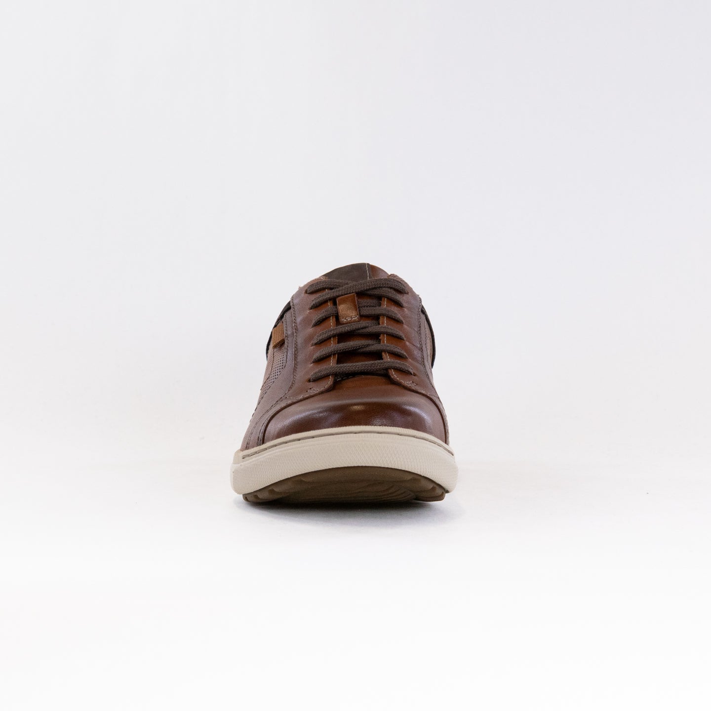 Men's Tan Leather Clarks Mapstone Lace-up Casual Sneakers