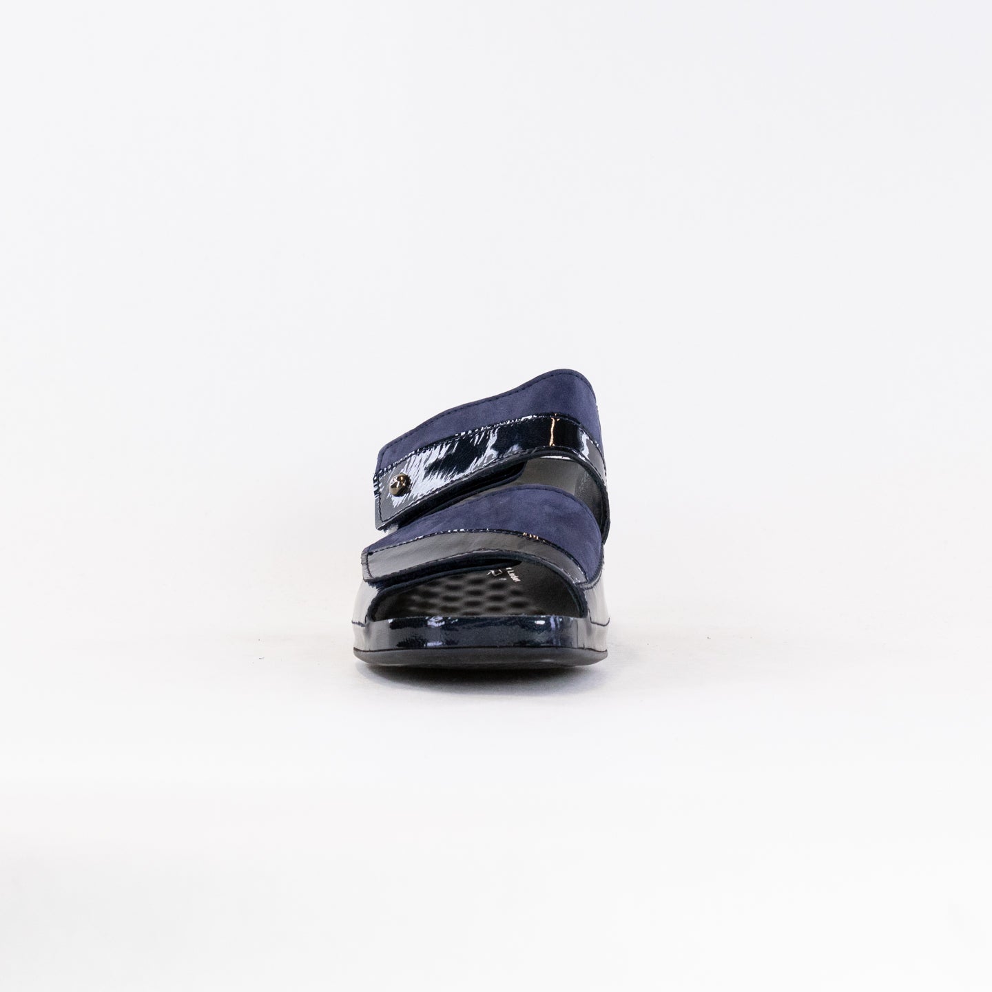 Women's Vital Joy Mule Sandal - Stylish Apache Blue Nubuck/Patent Leather