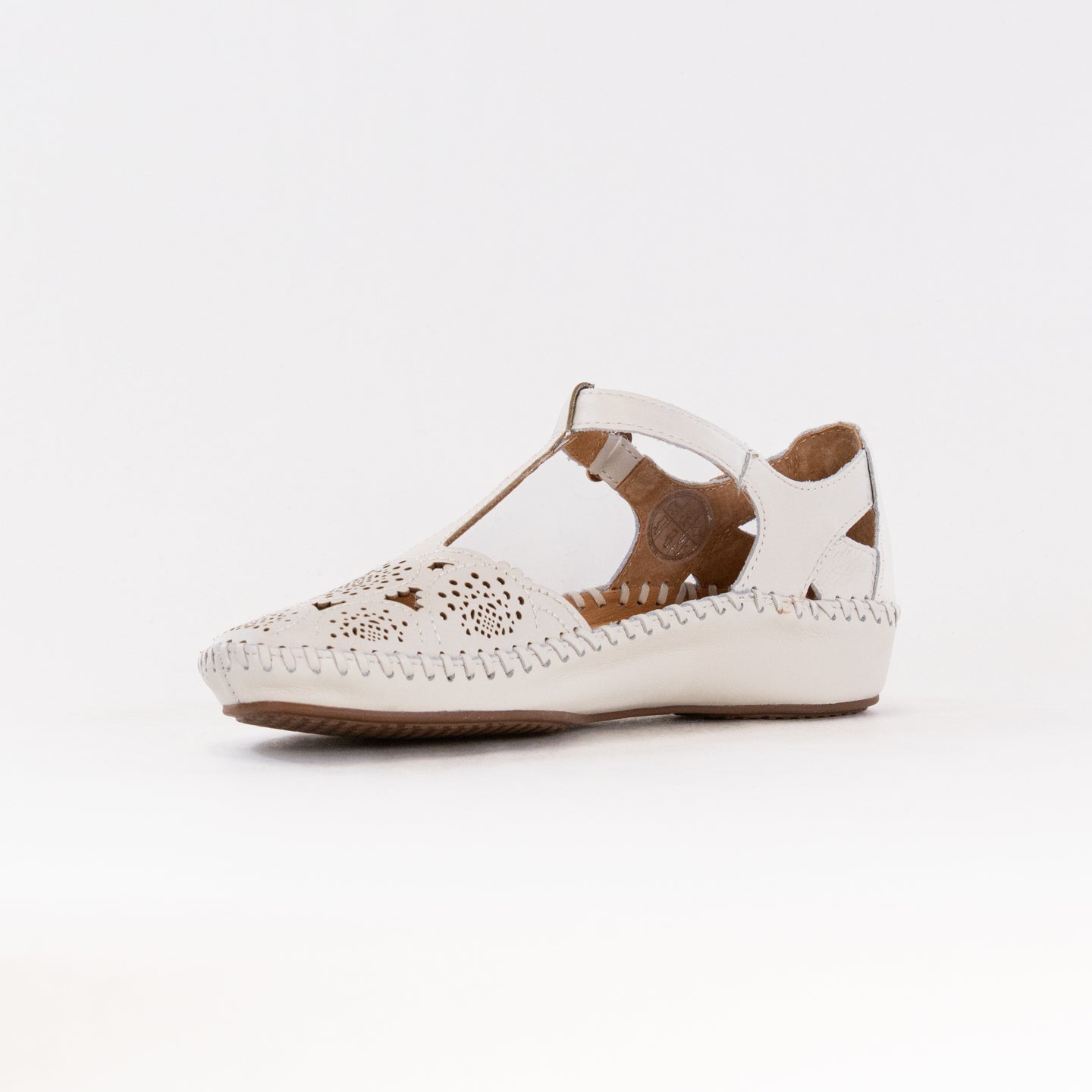 Pikolinos Women's P. Vallarta 655 - 0734 Sandals in Cream - Colored Calfskin Leather