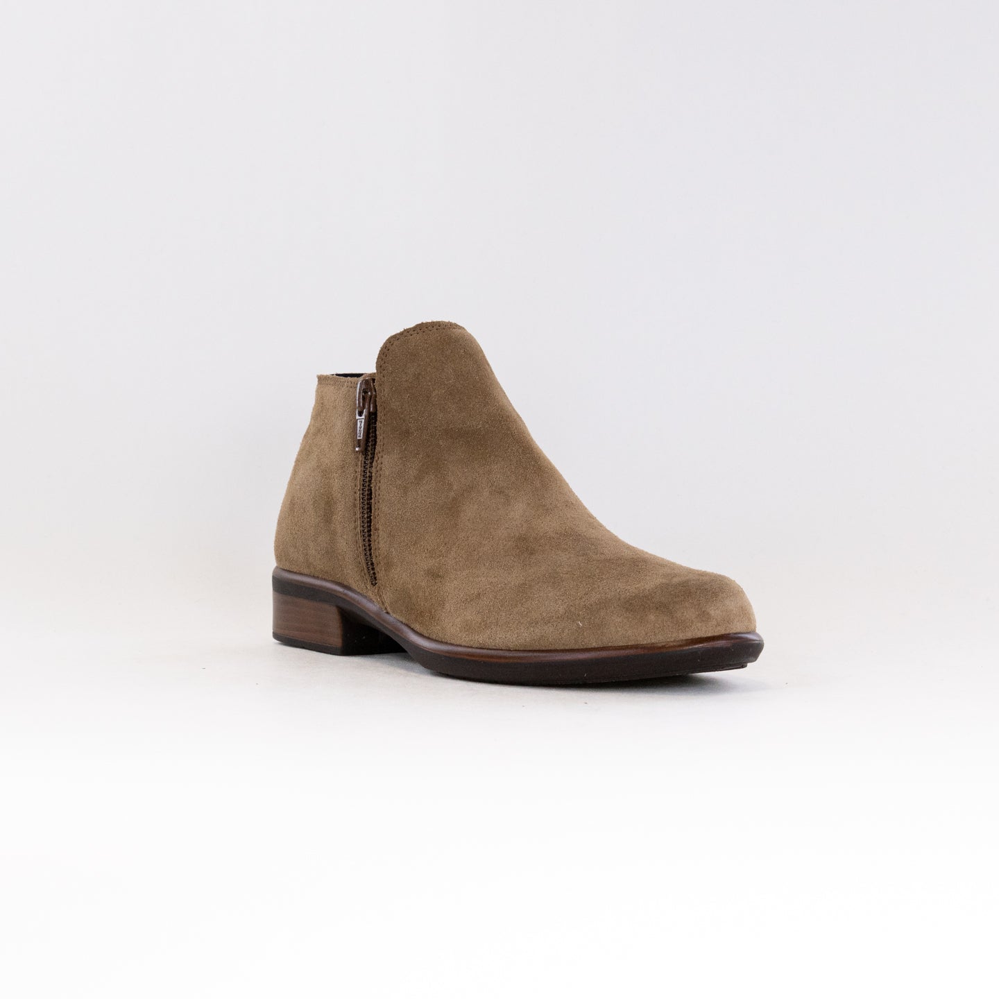 Naot Women's Helm Bootie in Acorn Suede Material