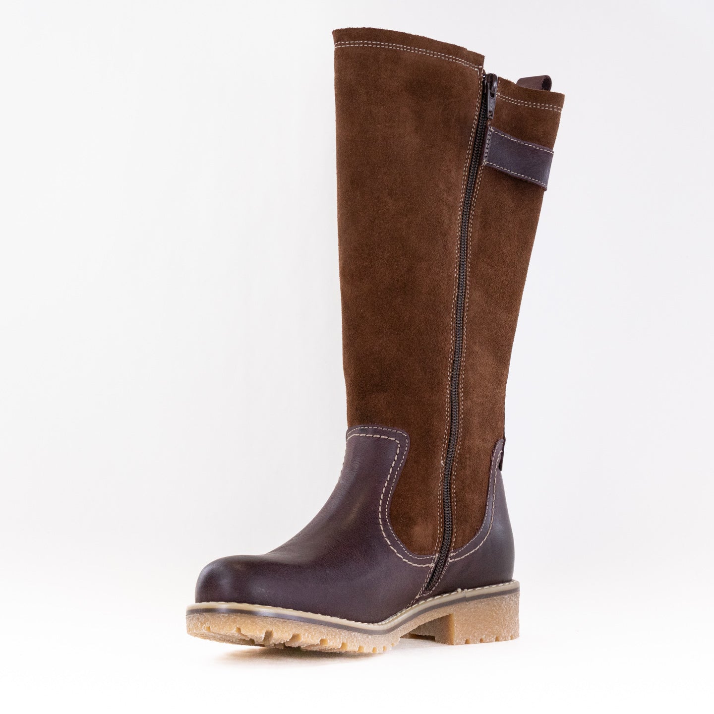 Eric Michael Women's Waterproof Brown Riding-Style Boots