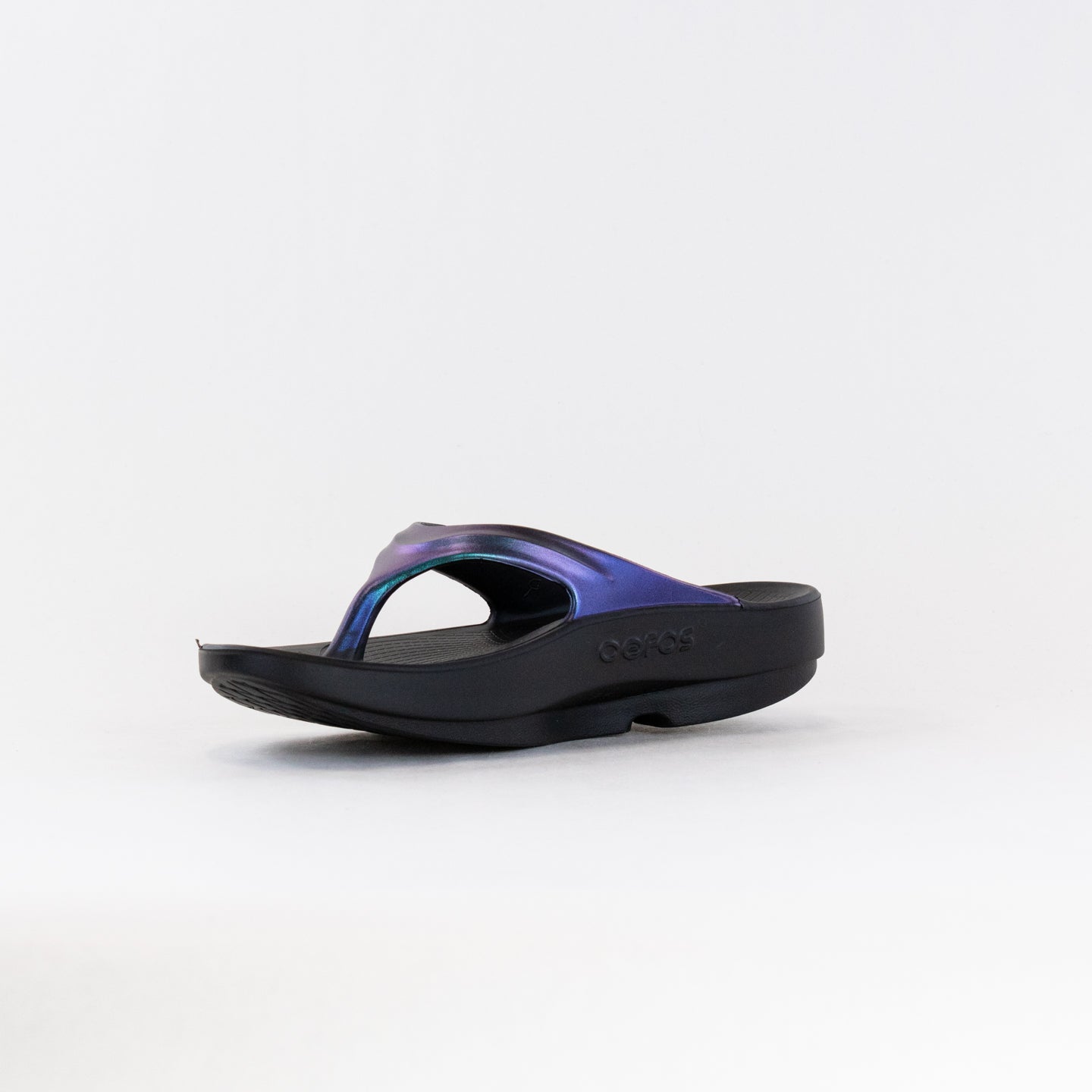 Women's OOFOS OOlala Luxe Sandals in Midnight Spectre Color