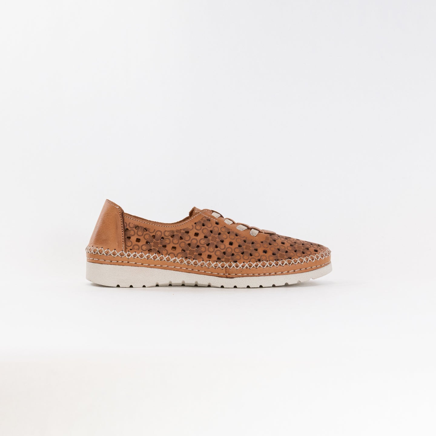 Spring Step Women's Indi Slip-on Leather Shoes in Camel Color