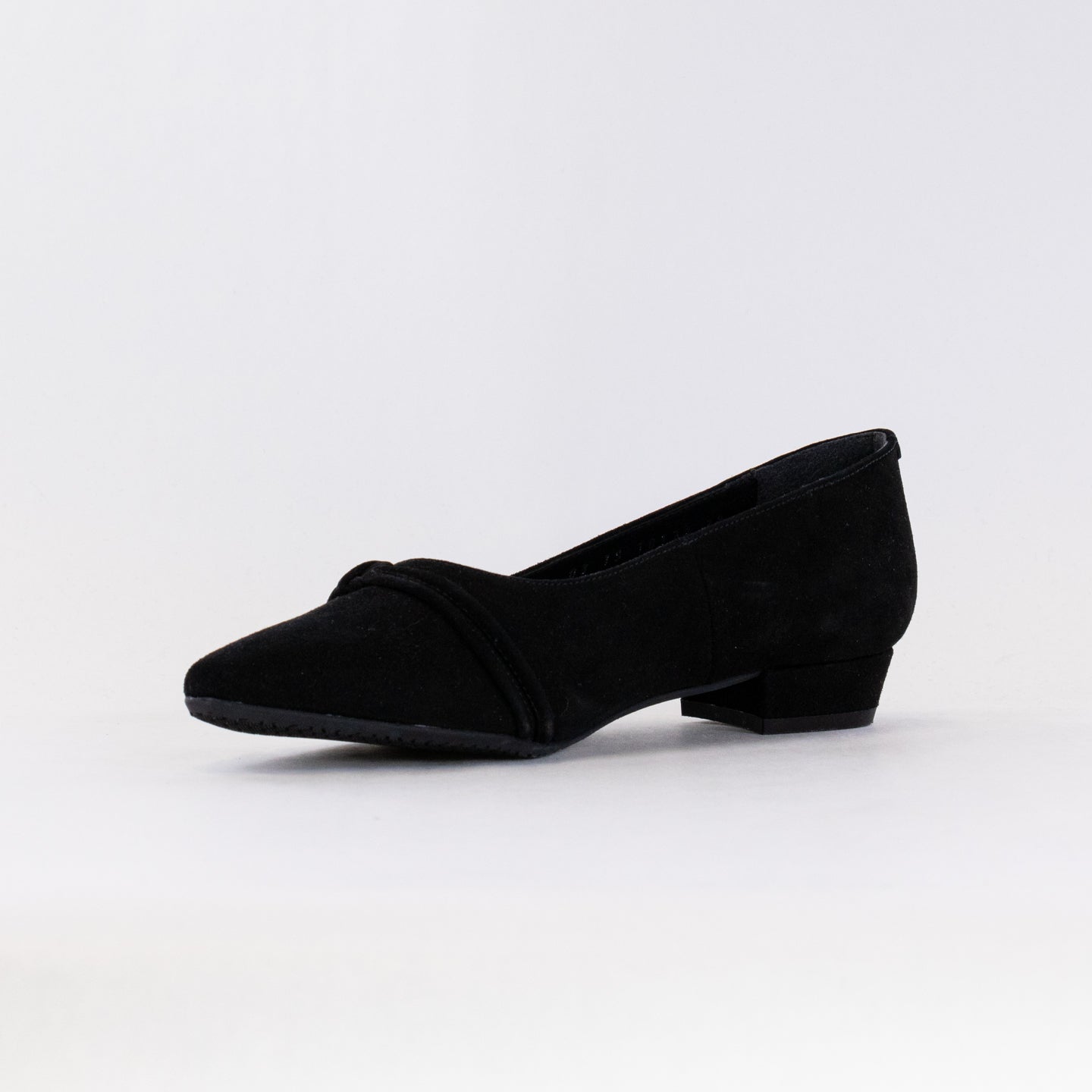 Black Suede Women's Eric Michael Kim Low - heeled Loafers for Work and Dress