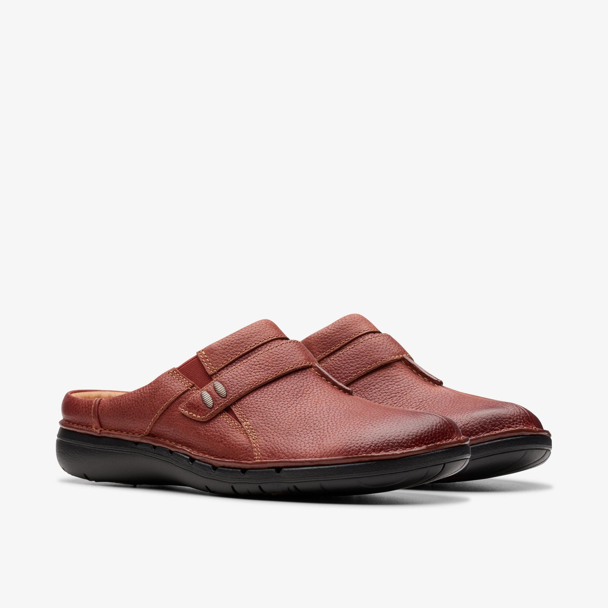 Clark's Women's Unstructured® Chestnut Leather Mule - Un Loop Ease