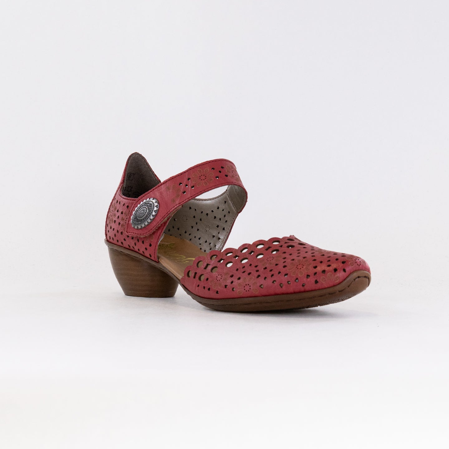 Stylish Red Rieker Mirjam 53 Low - Heel Women's Shoes
