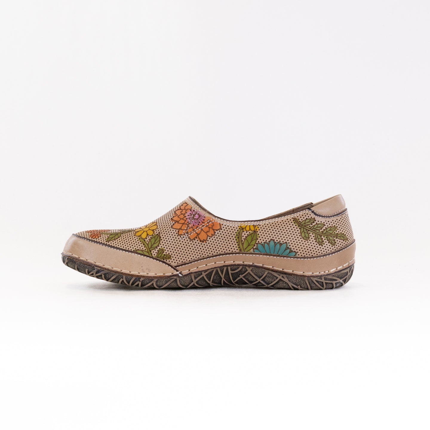 Spring Step L'Artiste Women's Libora - Delite Beige Multi Hand - Painted Slip - On Shoes