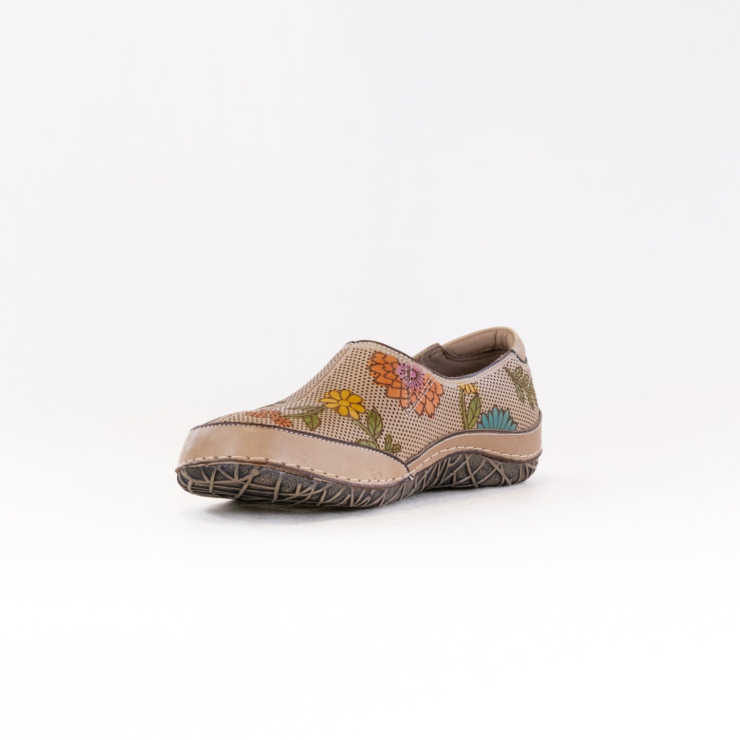 Spring Step L'Artiste Women's Libora - Delite Beige Multi Hand - Painted Slip - On Shoes