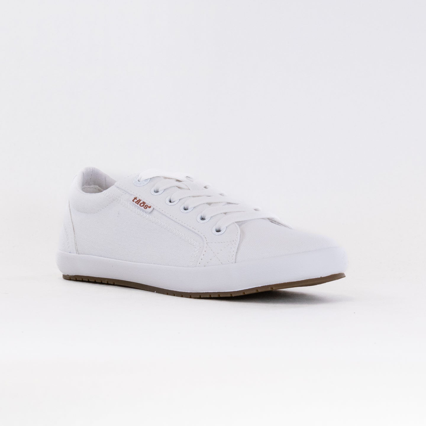 Taos Women's White/White Star Canvas Sneakers - Comfortable Daily Wear